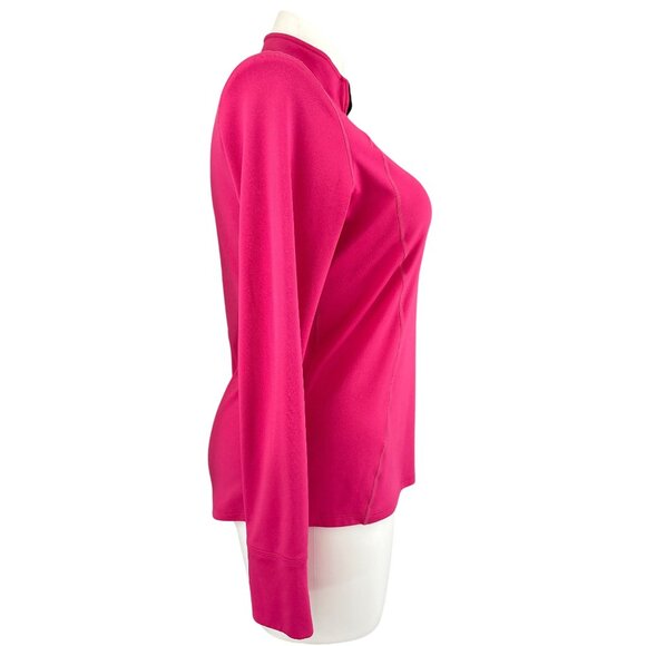 Nike Pink Dri-FIT Zip-Up Running Top, Long Sleeves Women's Size XL - Picture 3 of 9